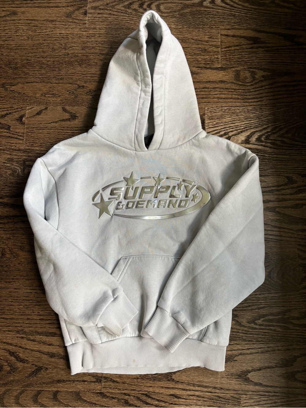 Supple & Demand youth Graphic Star Logo Pullover Hoodie in Light Cream YS